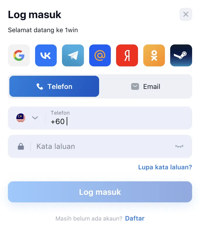 1win login